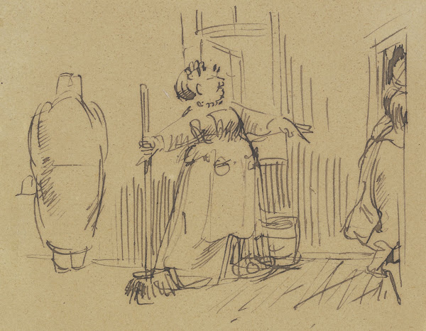 Mrs Knopp cleaning the house 1876