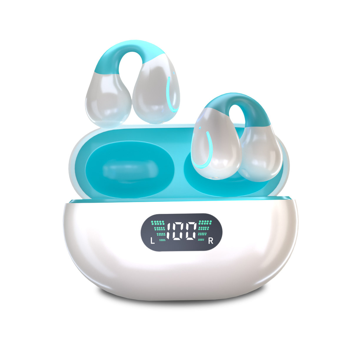 Clip-On Earbuds Bluetooth, non-invasive, noise cancellation