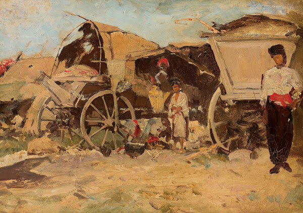 Marketplace in Dobruja c 1880 1900