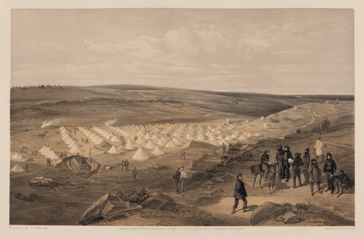 Camp of the naval brigade before Sebastopol 1855