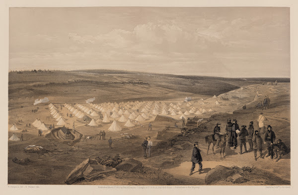 Camp of the naval brigade before Sebastopol 1855
