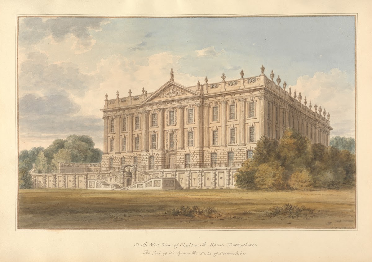South West View of Chatsworth House Derbyshire the Seat of His Grace the Duke of