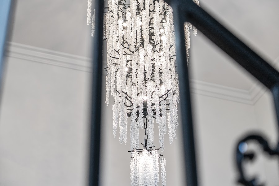 Crystal chandelier detail — 12200 Tesla Rd, by 3 Eye Media