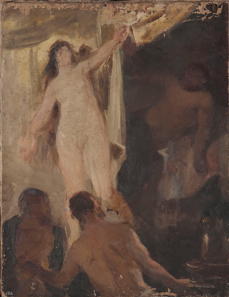 Academic sketch of nudes 1878   1885