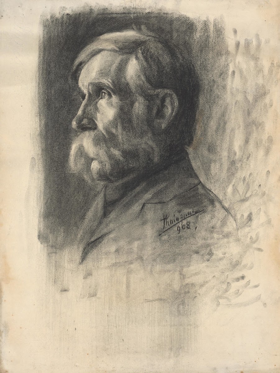Portrét starého fúzatého muža 1908