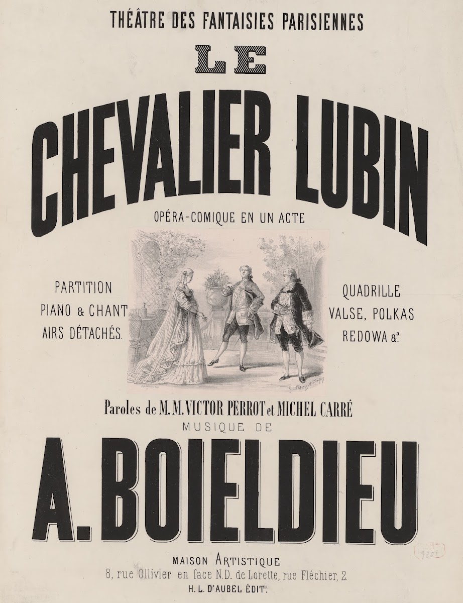 Théatre des Fantaisies Parisiennes Le Chevalier Lubin 1865