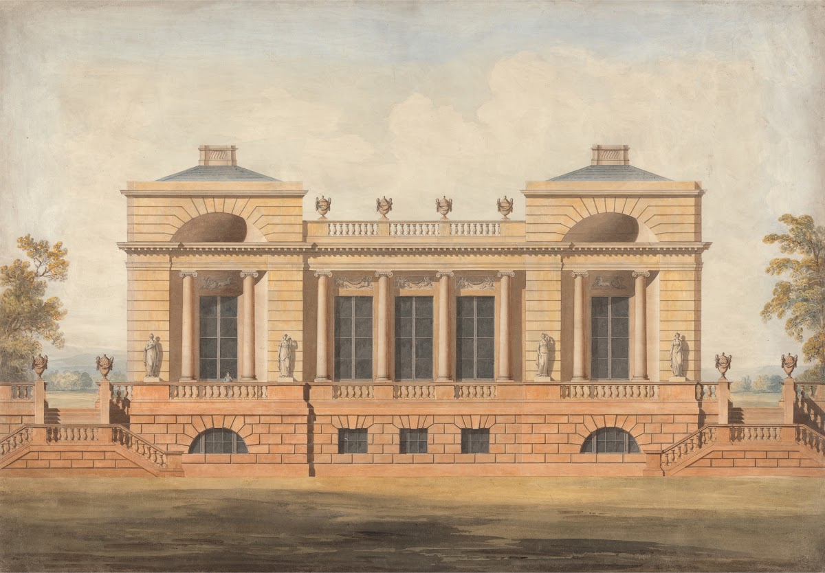 Design for an Unidentified Country House ca 1800