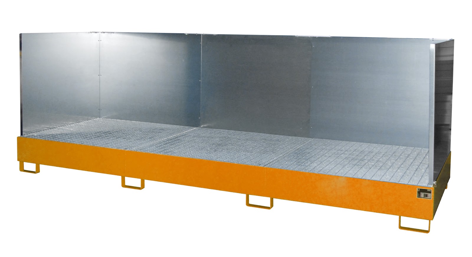 Opvangbak AW 1000-3/SW, gelakt, Geeloranje