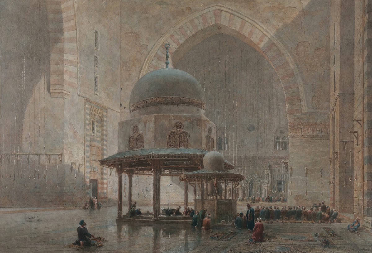 The Interior Of Sultan Hassan Mosque Cairo
