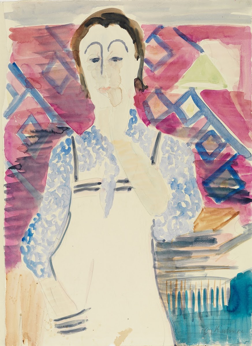 Frau mit Schürze Erna Kirchner ca 1929