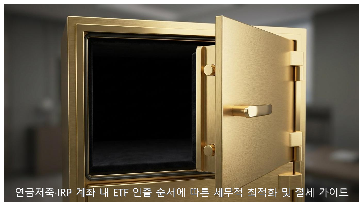 연금 IRP ETF 인출 순서 절세 가이드 핵심 안내 및 분석 인포그래픽 (3)