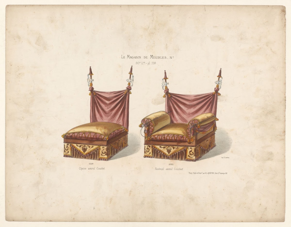 Chaise amiral Courbet  Fauteuil amiral Courbet 1832   1904
