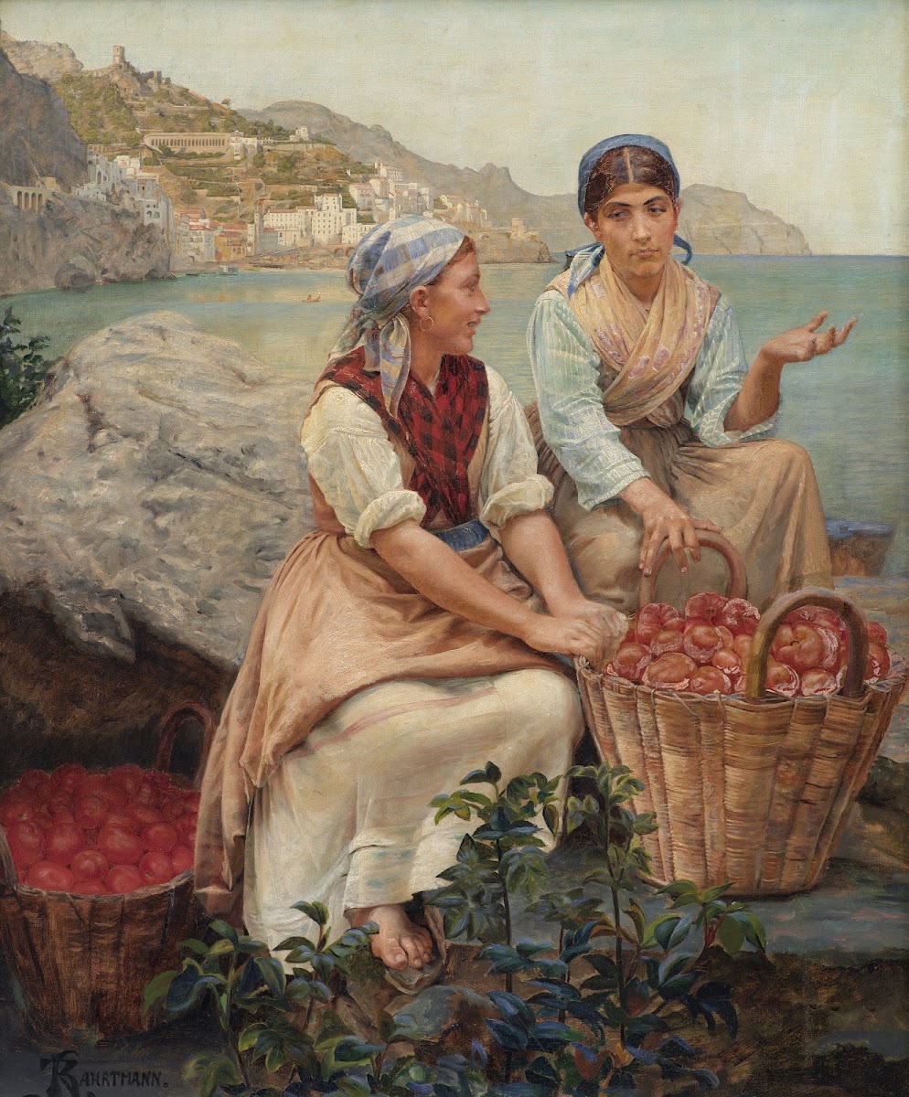 Italienske piger med tomater i kurve 1877   1879