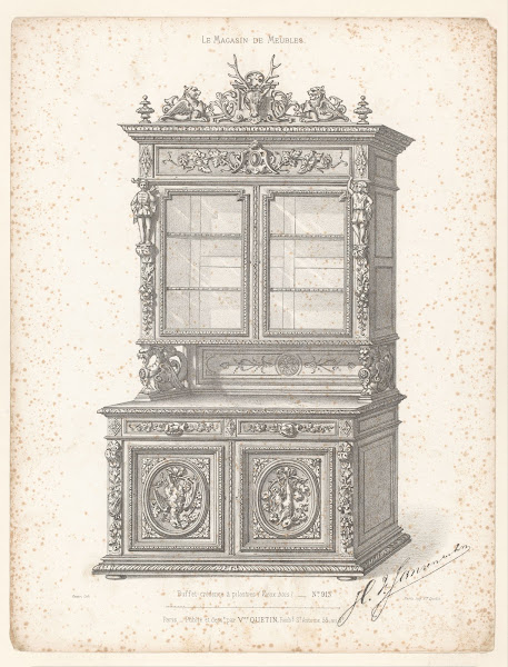 Buffet crédence à pilastres Vieux bois 1832   1904