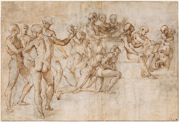 Study for the lower left section of the Disputa ca 1508  1509