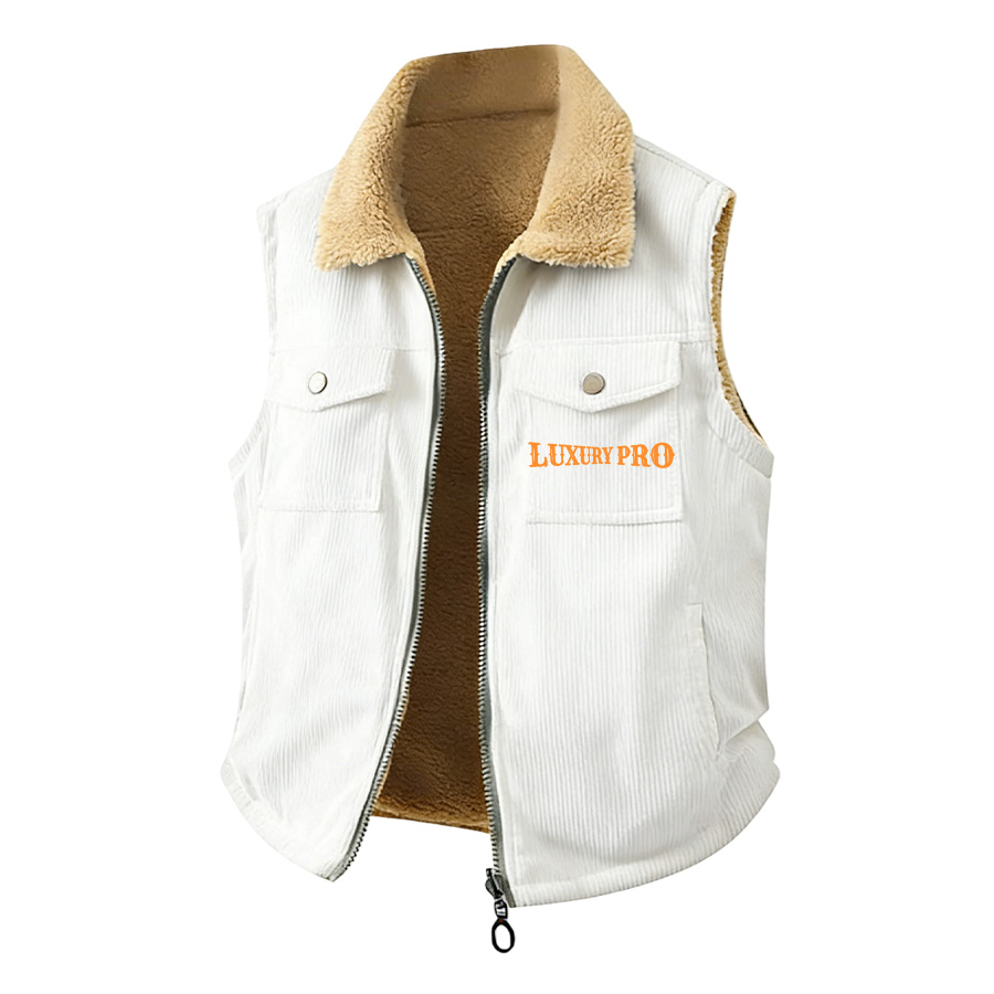2D Corduroy vest with fleece