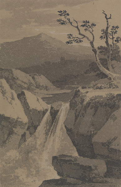 Waterfall and Distant Mountains 1814