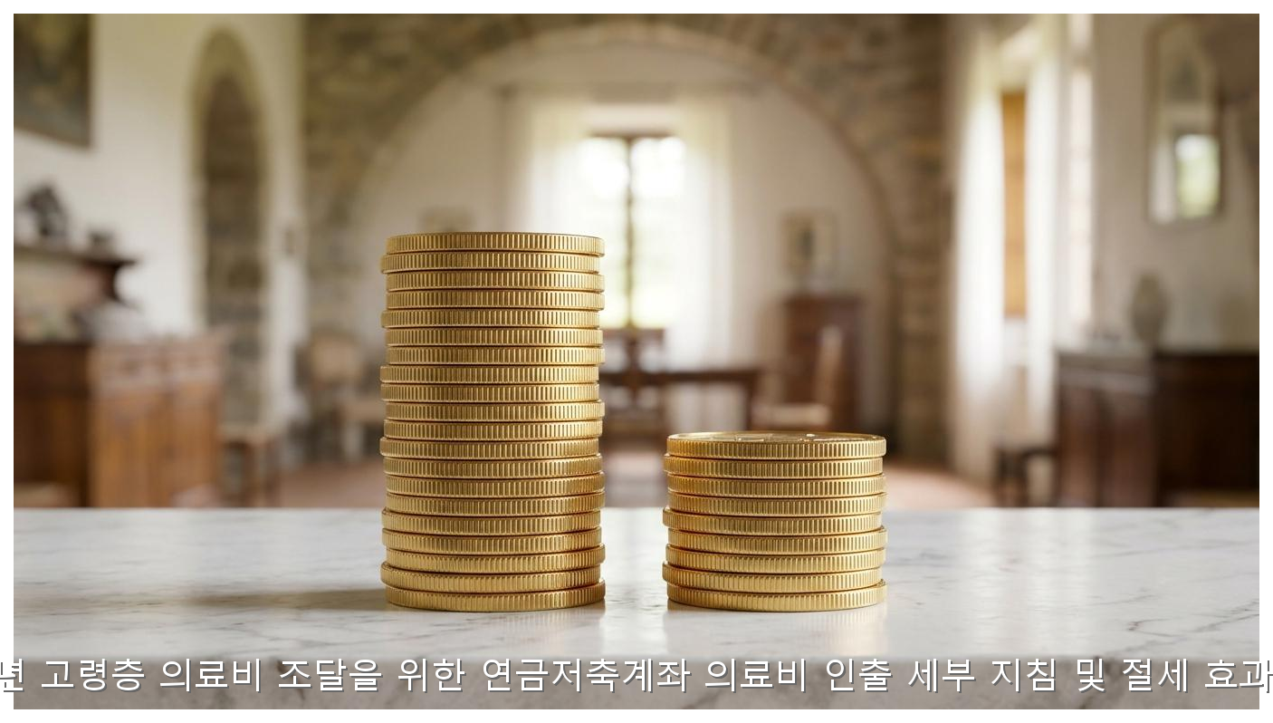 2026년 연금저축 의료비 인출로 세금 70% 아끼는 법 핵심 안내 및 분석 인포그래픽 (4)