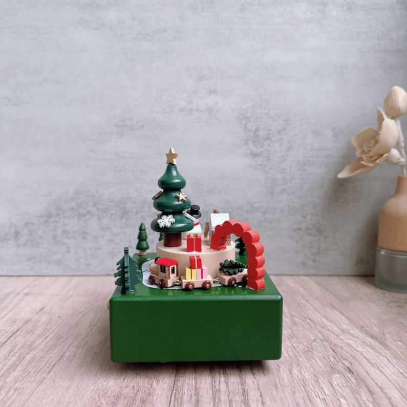 Handcrafted Music Box Made of Beech Wood