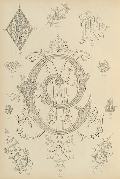 Album de chiffres  monogrammes couronnes de noblesse francaises et etrangeres Pl