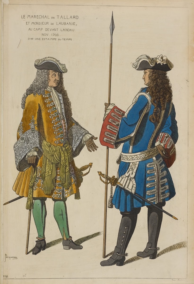 Le marechal de Tallard et Monsieur de Laubanie au camp devant Landau Nov 1703 Da