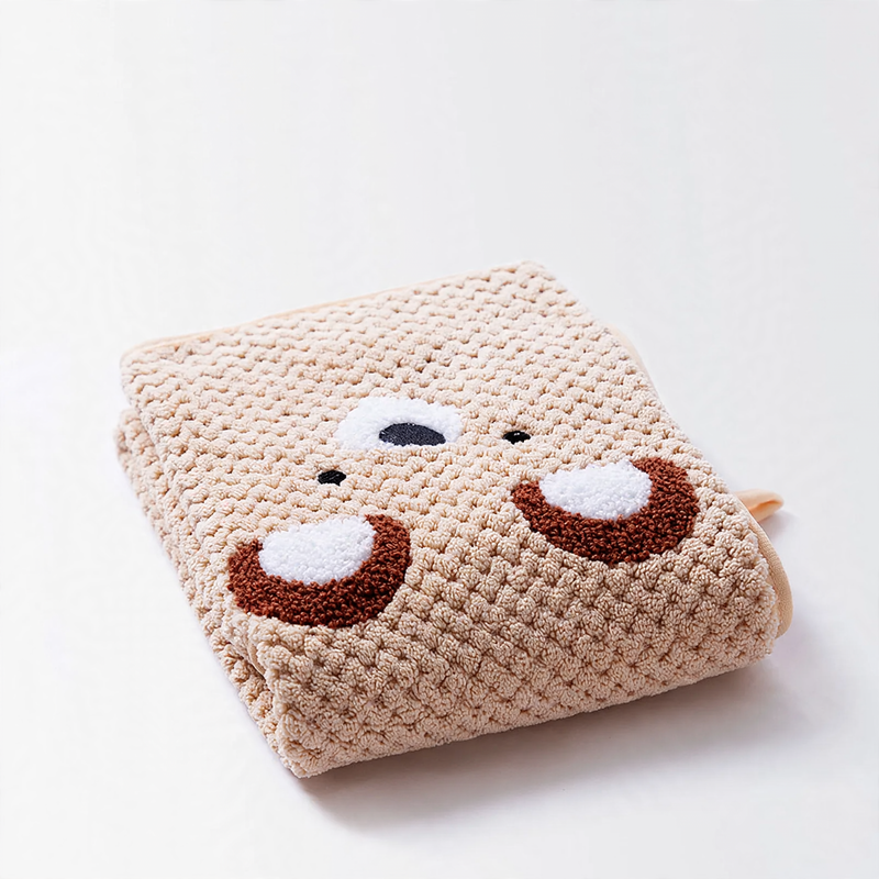 Pet bathing towel made of coral fleece, absorbent
