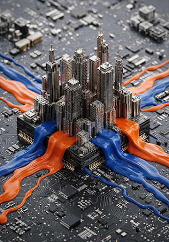 Circuit Board City Flow