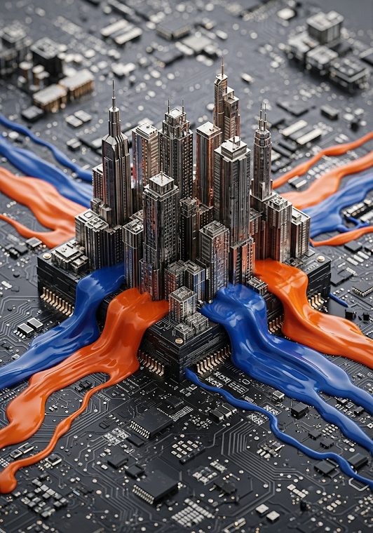 Circuit Board City Flow