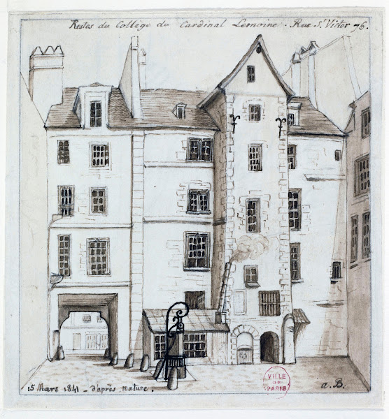Restes du Collège Cardinal Lemoine rue Saint Victor 1841