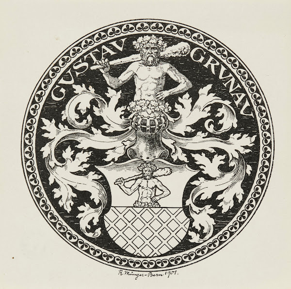 Bookplate of Gustav Grunau 1901