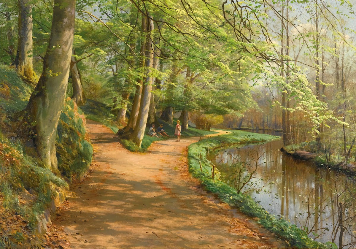 Children By A Stream 1929