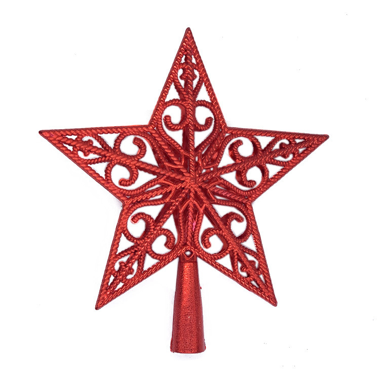 Christmas tree top star with sequins, 15cm or 20cm