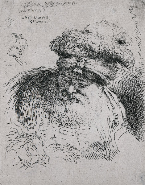 Old Bearded Man with a Turban circa 1645 1650