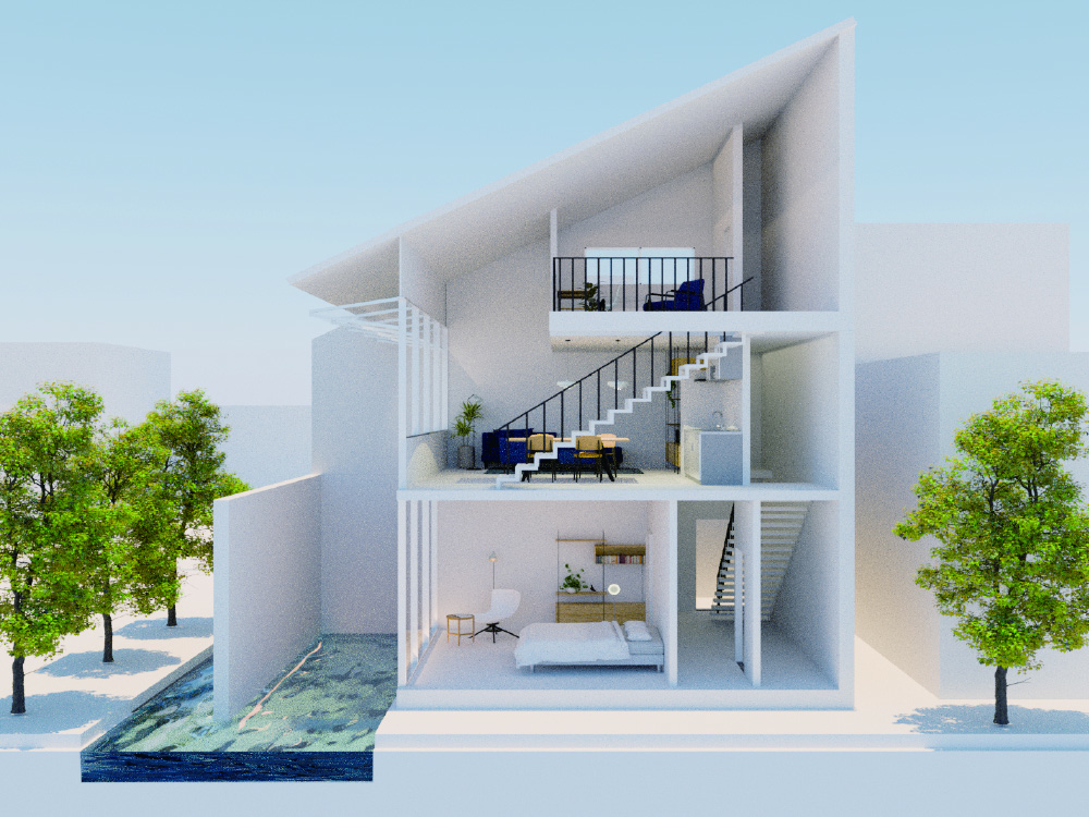 水と共に生きる家