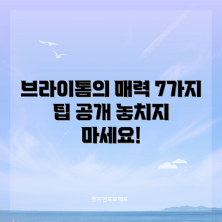 브라이톰 매력, 브라이톰 팁, 2023 브라이톰, 브라이톰 트렌드, 브라이톰 추천