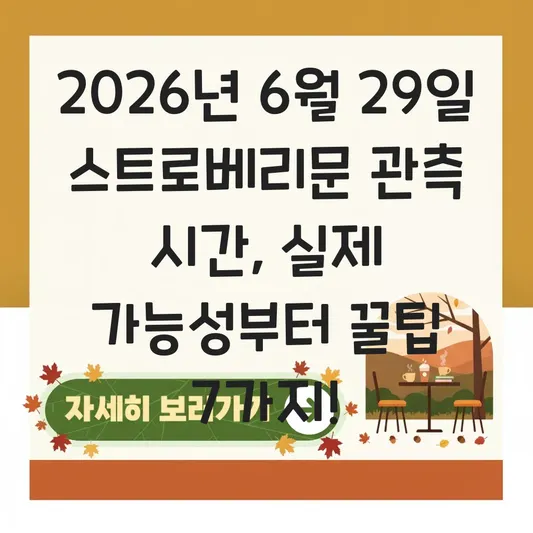 6월 29일 스트로베리문 관측 시간