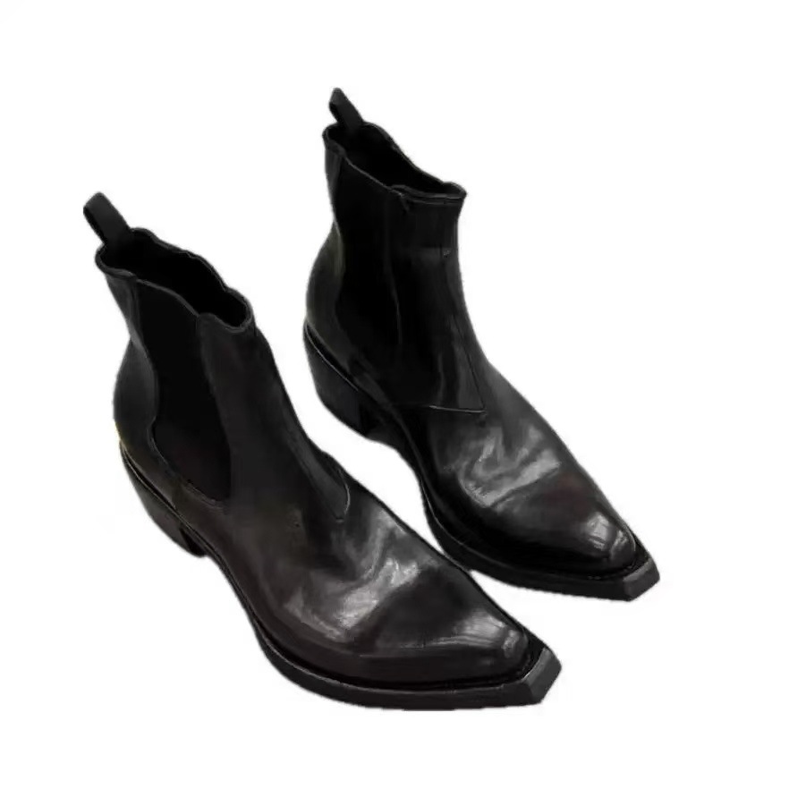 Herren-Chelsea-Boots, Vintage-Stil, Plateau-Sohle
