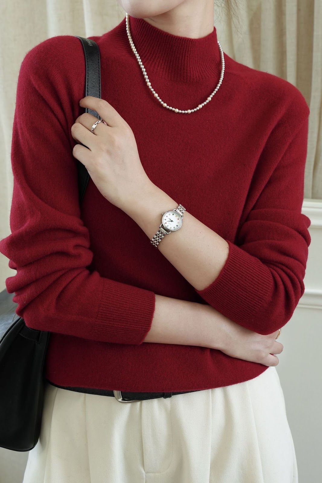 Women's Wool Sweater, V-Neck, Loose Fit
