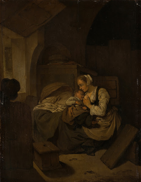 Interior with Nursing Mother ca 1654  1658