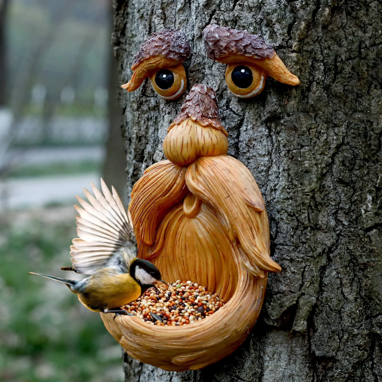 Creative Tree Feeder Made of Resin