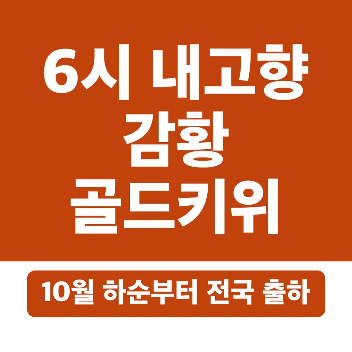 6시 내고향 감황 골드키위, 10월 하순부터 전국 출하