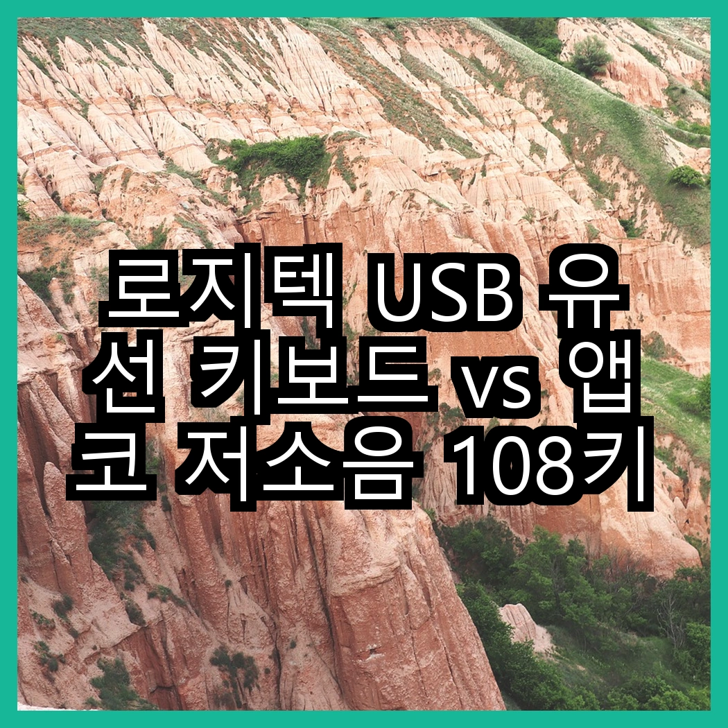 로지텍 USB 유선 키보드 vs 앱코 저소음 108키 키보드, 어떤 소음이 더 적을까? 썸네일