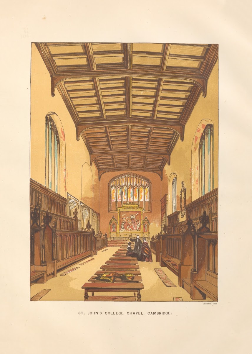 St Johns College Chapel Cambridge 1864