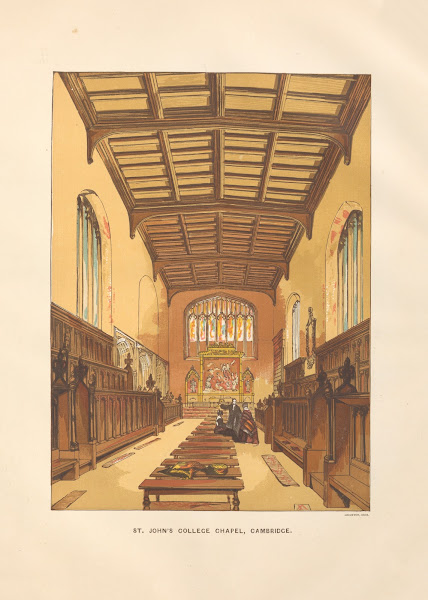 St Johns College Chapel Cambridge 1864