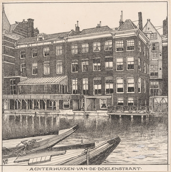 Achterhuizen van de Doelenstraat te Amsterdam 20th century