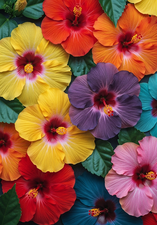 Lush Tropical Hibiscus Bloom
