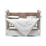 Bedding set for a baby crib 7 el Twins Fluffy Puffy Mocca beige dark