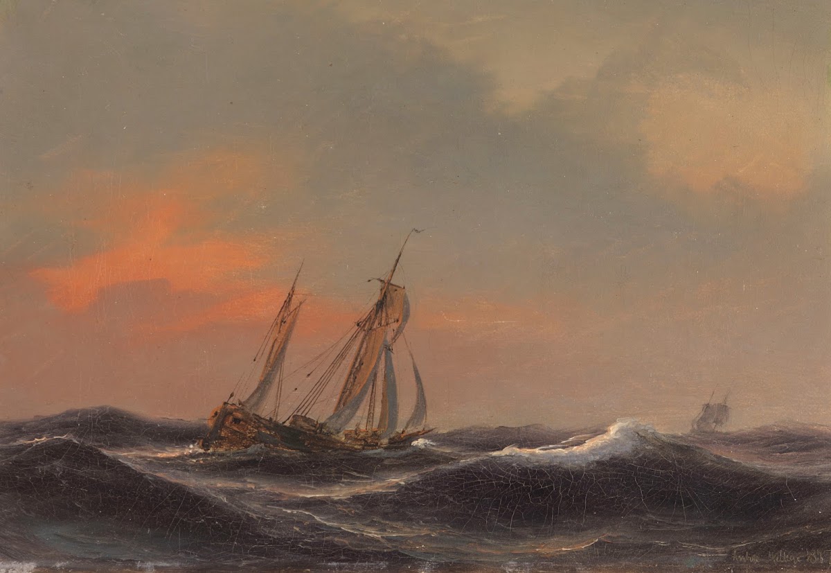 Segelschiff auf schwerer See 1847