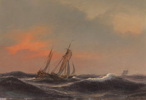 Segelschiff auf schwerer See 1847