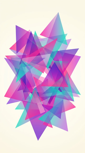 Contemporary Transparent Layered Triangles Vector Art - Free mobile Wallpaper
